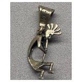 Vintage Sterling Silver 925 Kokopelli Pendant Tribal