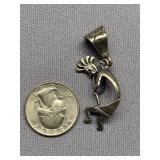Vintage Sterling Silver 925 Kokopelli Pendant Tribal