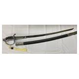Ceremonial Military Sword with Scabbard 33" Blade