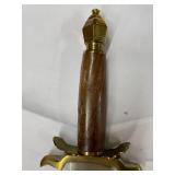 Vintage Decorative Sword with Leather Sheath