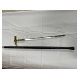 Sword Cane with Brass Miner