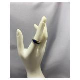 Sterling Silver 925 Ring with Lapis Lazuli Inlay Design Size 7.5