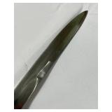 Military Replica Sword with Brass Hilt and Scabbard