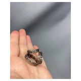 Vintage Sterling Silver Unique 925 Celtic Knot Rings Pair Unique Design