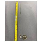 Sterling Silver 925 Moon Pendant Necklace