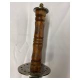 Wood Turned Handle Sword with Leather Sheath