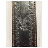 Wood Turned Handle Sword with Leather Sheath