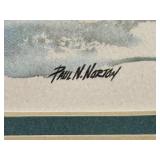 Framed Artwork by Paul N. Norton Art Iowa Governor