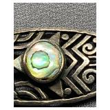 Sterling Silver 925 Tribal Pendant with Opal Stone