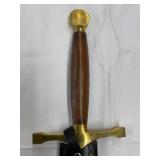Medieval-Style Sword with Leather Scabbard