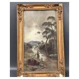 Vintage Landscape Artwork w/ Ornate Antique Frame