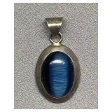 Sterling Silver Blue Cat