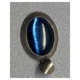 Sterling Silver Blue Cat