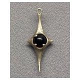 Unique Sterling Silver 925 Pendant with Red Stone