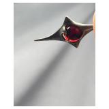 Unique Sterling Silver 925 Pendant with Red Stone