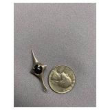 Unique Sterling Silver 925 Pendant with Red Stone