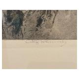 Framed Signed Luigi Kasimir Cityscape Art Print, Rustic Street Scene