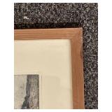 Framed Signed Luigi Kasimir Cityscape Art Print, Rustic Street Scene