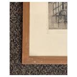 Framed Signed Luigi Kasimir Cityscape Art Print, Rustic Street Scene