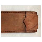 Brass Wood & Steel Broadsword with Leather Scabbard