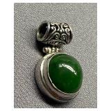 Sterling Silver Jade Pendant 925