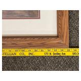 Bridge In Autumn Artwork with Oak Frame