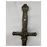 Exquisite Ornate Decorative Sword with Sheath, ~34"