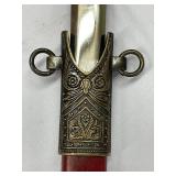 Exquisite Ornate Decorative Sword with Sheath, ~34"