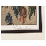 Framed Josef Eidenberger Art Print with Cityscape Scene Signed