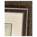 Framed Josef Eidenberger Art Print with Cityscape Scene Signed