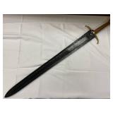 Medieval Style Sword with Leather Sheath
