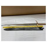 Medieval Style Sword with Leather Sheath
