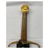Medieval Style Sword with Leather Sheath