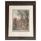 Josef Eidenberger Framed Art Print Architectural Scene Signed