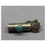 Vintage Sterling Silver 925 & Turquoise Charm Pendant