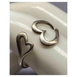 Sterling Silver 925 Heart-Shaped Ring Size 7.75