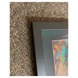 Framed Michael Schofield (attributed) Vivid Landscape Painting Signed 41"