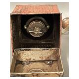 Antique French Metal Coffee Grinder / Pepper Mill with Hand Crank BT