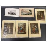 Set of Six Antique Engravings and Prints Collection - Saint Paul Minnesota, etc.