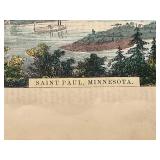 Set of Six Antique Engravings and Prints Collection - Saint Paul Minnesota, etc.