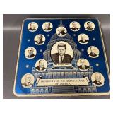 Vintage Collectible Tins Lot: Presidents, Washburn
