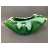 Vintage Ceramic Collection with Red Bowl & Goblets