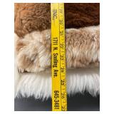 Handmade Panda Sheepskin or Alpaca Rug Pillow Decor 24"