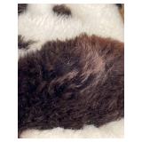 Handmade Panda Sheepskin or Alpaca Rug Pillow Decor 24"