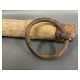 Vintage Wooden Horse Yoke with Iron Rings