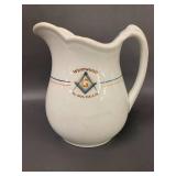 Vintage Westwood Masonic Pitcher and Saint Paul Hotel Plate Set