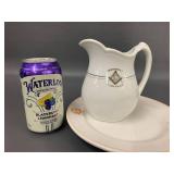 Vintage Westwood Masonic Pitcher and Saint Paul Hotel Plate Set