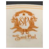 Vintage Westwood Masonic Pitcher and Saint Paul Hotel Plate Set