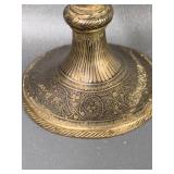 Vintage Engraved Brass Vase Ornate Design Home Decor