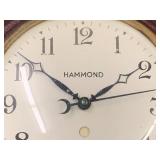 Vintage Hammond Electric Wall Clock Octagonal Metal